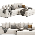 Modern Leisure Sofa Combination Modern Leisure Sofa Living Room Sofa Multi-person Sofa Pillow Pillow Home Furniture Simple 3d model