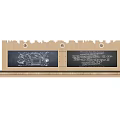Wooden Background Blackboard Display With Drawings Text And Decorative Emblems 3d model