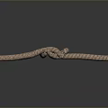 Durable Striped Brown And White Rope With Secure Knot For Daily Household Use