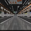 Spacious Retail Market Interior With Hanging Signs Clean Stalls And Sleek Floor