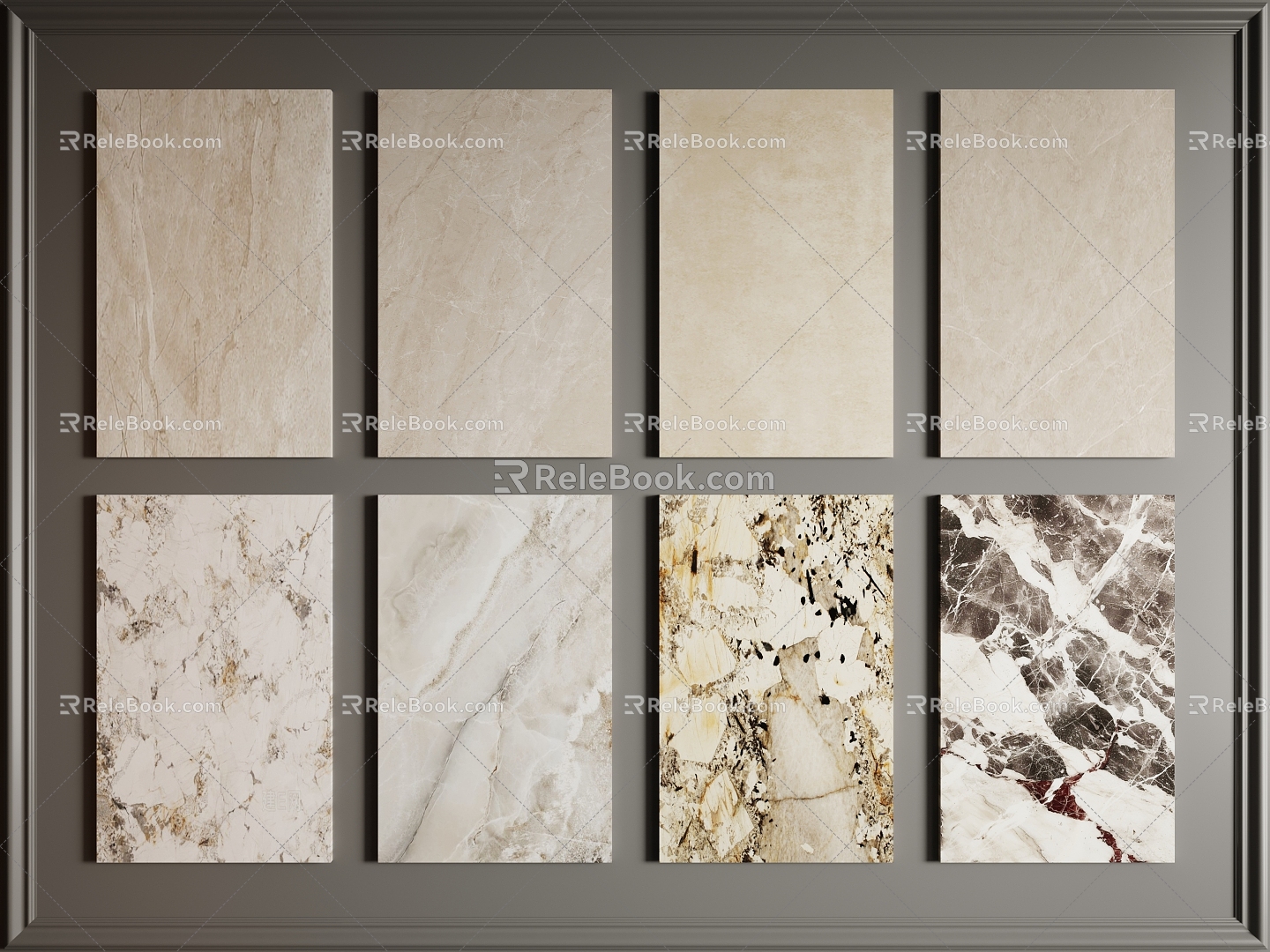 Marble Texture Stone Wall Panel Wall Trim Marble Background Wall Beige Marble 3d model