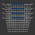 Modern Stainless Steel Wire Baskets With Blue Handles For Home Storage
