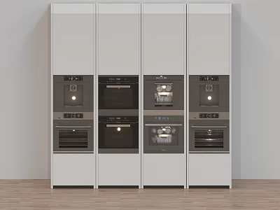 Modern Cabinetry With Built In Kitchen Appliances 3d model