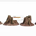 Stone Wood Tree Stumps with Natural Texture and Artistic Design for Home Garden Decoration