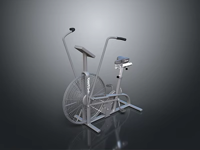 Sturdy Exercise Air Bike With Fan Wheel Seat Handlebar And Pedals For Home Fitness 3d model