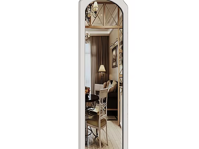 Modern Bathroom Mirror Framed Full Length Wall Mounted Decorative Design for Bathroom Interior 3d model