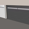 White And Dark Gray Decorative Panels With Horizontal Slats And Transparent Sections 3d model