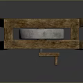 Traditional Stone Mill Hardware Tool with Wooden Stand Designed for Grinding Grain