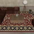 Modern sofa coffee table combination 3d model