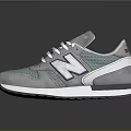 New Balance Gray And Blue Casual Running Shoes With White Laces And Rubber Sole