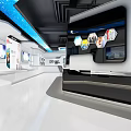 Modern Digital Store Interior With Displayed Electronics Screens Open Layout And Reception Counter 3d model