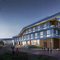 Modern School 3d model