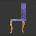Heart Shaped Purple And Pink Chair With BE MINE Text And Wooden Legs