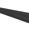 Black Metal Drawer Slide Rail With Mounting Holes And Smooth Sliding Design