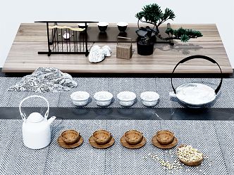 New Chinese Tea Set 3d model