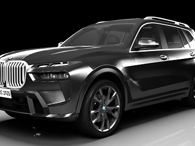 BMW Black Luxury SUV With Modern Design And Large Alloy Wheels 3d model