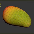 Fresh Ripe Mango With Vibrant Orange Yellow And Green Gradient On Dark Background