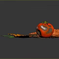 Fresh Vibrant Vegetables Carrots And Tomatoes With Decorative Green And Autumn Leaves