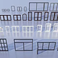 Common door and window combinations 3d model
