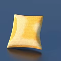 Yellow And Beige Home Decorative Geometric Pattern Pillow On Blue Background