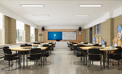 Modern Classroom University Classroom 3d model