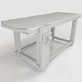Rustic Wooden Dining Table With Natural Wood Grain And Sturdy Legs Design
