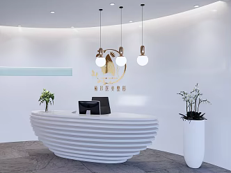 Modern Reception Desk Medical Beauty Salon Reception Desk 3d model