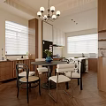 Modern Warm Cream Tone Living And Dining Room With Natural Wood Decor And Comfortable Sofas