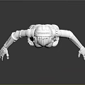 Futuristic 3D Female Character Model With White Tight Suit Standing Pose