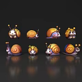 Snail Cartoon Snail Cute Cartoon Snail Q Edition Snail Cartoon Animal Character Cartoon Material Cartoon Elements 3d model