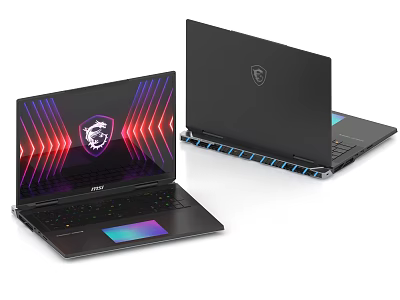 MSI Modern Gaming Laptop With RGB Lighting Vibrant Screen And Sleek Black Design 3d model