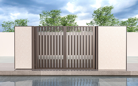 Modern Gate Villa Gate Entrance Gate Grille Gate Iron Gate Community Iron Gate Community Second Entrance Landscape Gate 3d model