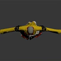 Traditional Yellow Costume With Red And White Accents And Wide Sleeves Design
