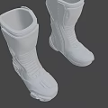 White Tall Riding Boots With Sturdy Design Stylish Stitching And Protective Soles