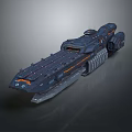 Futuristic Interstellar Spaceship Design With Detailed Cosmic Structure And Advanced Engines