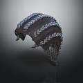 Intricate Braided Metal Helmet Design With Decorative Patterns And Shiny Finish