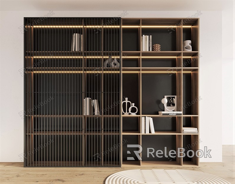 Modern bookcase model