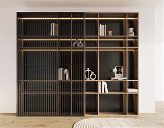 Modern bookcase 3d model