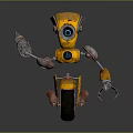 Industrial Robot Single Wheel Robot Double Wheel Robot Assistant Small Robot 3d model