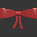 Elegant Pink Bow Decorative Ornament Set with Shiny Surface for Stylish Home Decoration