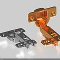 Gold and Silver Metal Hinges for Furniture Hardware with Sturdy Design