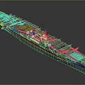Aircraft Carrier Warship Featuring Flight Deck And Detailed Naval Military Structure Design