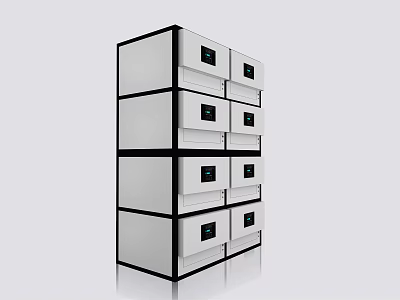 Industrial Equipment Multi Layer Drawer Storage Cabinet With Secure Locking System 3d model