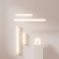 Modern White Lighting Combination With Long Pendant Lights Wall Lamps And Arc Table Lamp