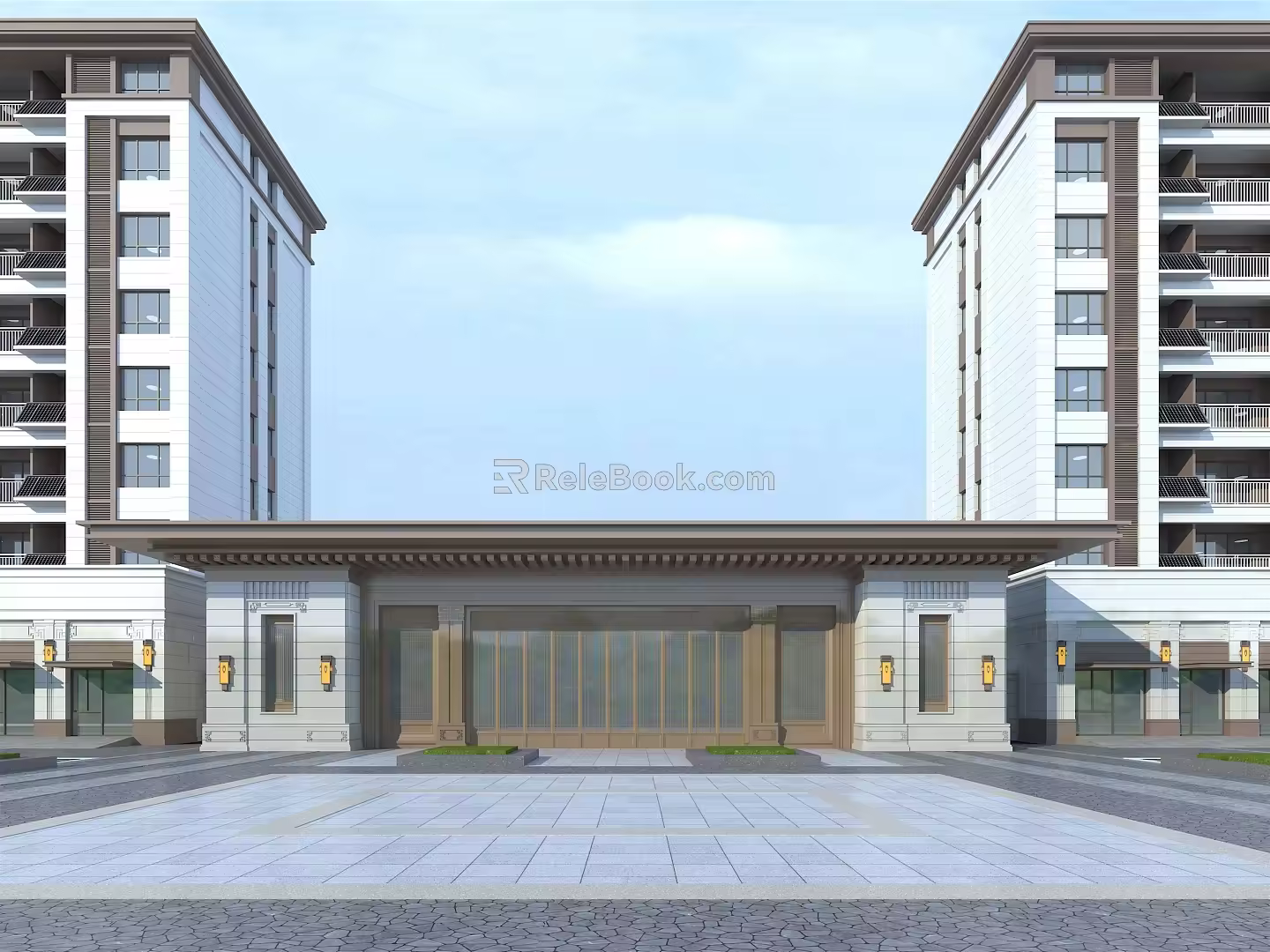 new chinese style gate 3d model