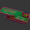 Luxury Entertainment Table With Roulette Game Design Green Surface Number Layout And Chip Storage