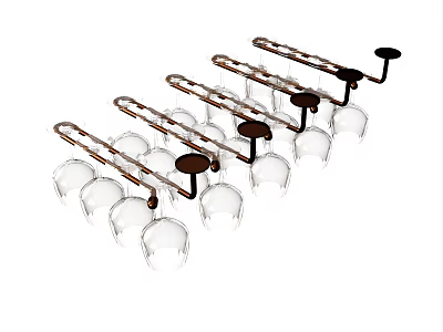 Modern Wine Rack Wine Glass Hanger 3d model Modern Wine Rack Wine Glass Hanger 3d model