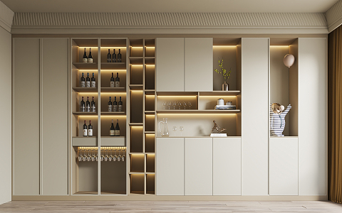 Modern Wine Cabinet 3d model