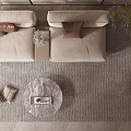 Modern double sofa 3d model