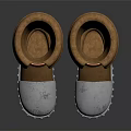 Brown Suede Boots With Cuffed Top Silver Metallic Toe And Red Label Detail